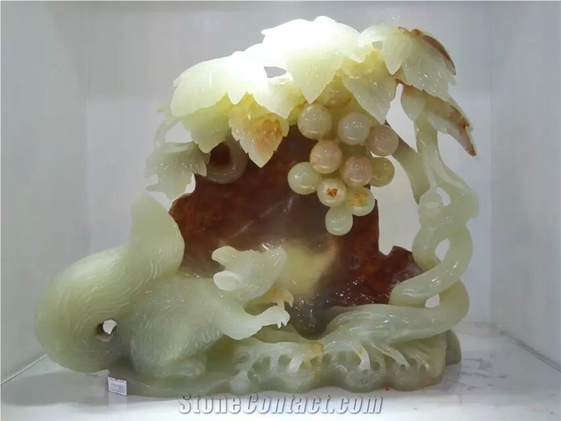 Green Onyx Handicraft Carving,Green Onyx Carved Gifts,Green Jade Onyx Artifacts,Handcrafts