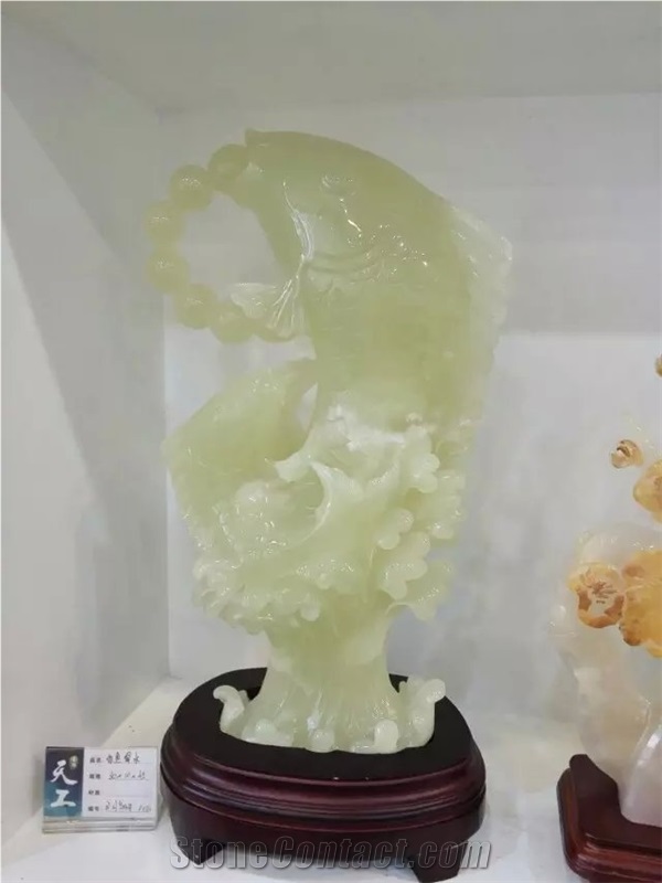 Light Green Onyx Animal Carving,Light Green Onyx Carved Gifts