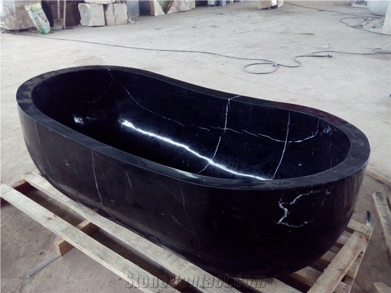 Nero Marquina Marble Pedestal Sinks,Black Marquinia Marble Wash Basins,Spain Black Marble Sinks