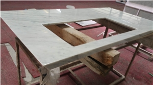 White Marble Bench Top Kitchen Countertop