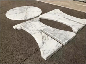 Cheap Price-Bianco Statuario Carrara Marble Interior Round Table Top/Square Tabletops Home Decor Inlay