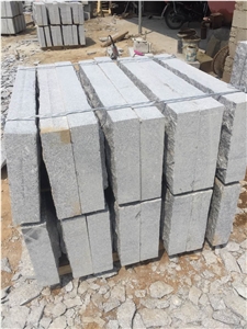 Factory Price Split Face Shandong Grey Granite Kerbstones /Curbs /Road Side Stone Mushroom Stone Surface