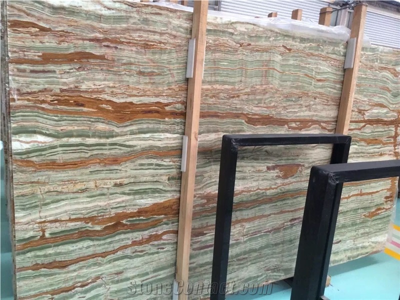 Onice Verde Smeraldo Onyx High Polished Slabs / Cut to Size .Onyx Tiles for Flooring
