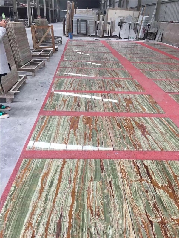 Onice Verde Smeraldo Onyx Tiles- Cut to Size, Pakistan Green Onyx