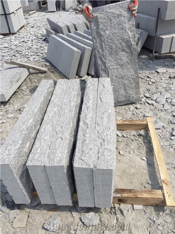 Shandong Grey Granite Split Face Mushroom Stone for Wall Cladding