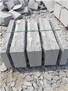 Shandong Grey Granite Split Face Mushroom Stone for Wall Cladding