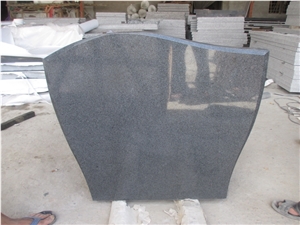 G654 Pangda Dark Granite Hungary Engraved Headstone, China Impala Kobra Granite Bevel Headstone Design