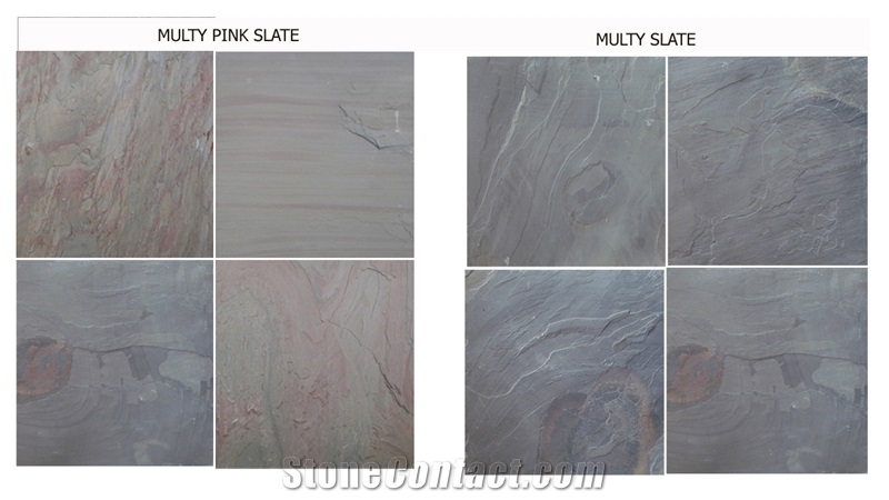 Multy Color Slate Tiles & Slabs, Grey Slate Flooring Tiles, Walling Tiles