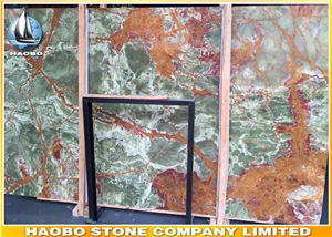 Quality Dark Green Onyx Wholesale Slab