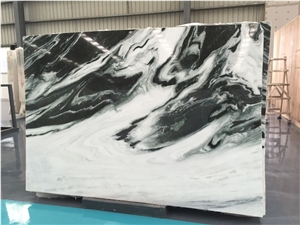 New Production Dalmata Marble, China Panda White Marble Slab a Grade for Wall/ Floor, Cut to Size