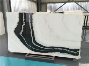 New Production Dalmata Marble, China Panda White Marble Slab a Grade for Wall/ Floor, Cut to Size