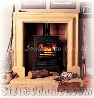 Polished / Honed Cream Marfil Marble Fireplace Mantel/Hearth/Design/Surround, British Fireplace
