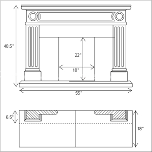 Polished / Honed Cream Marfil Marble Fireplace Mantel/Hearth/Design/Surround, British Fireplace