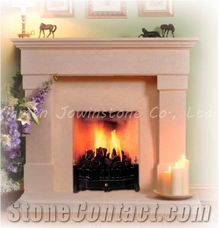 Polished / Honed Oman Beige Marble Fireplace Mantel/Hearth/Design/Surround,British Fireplace
