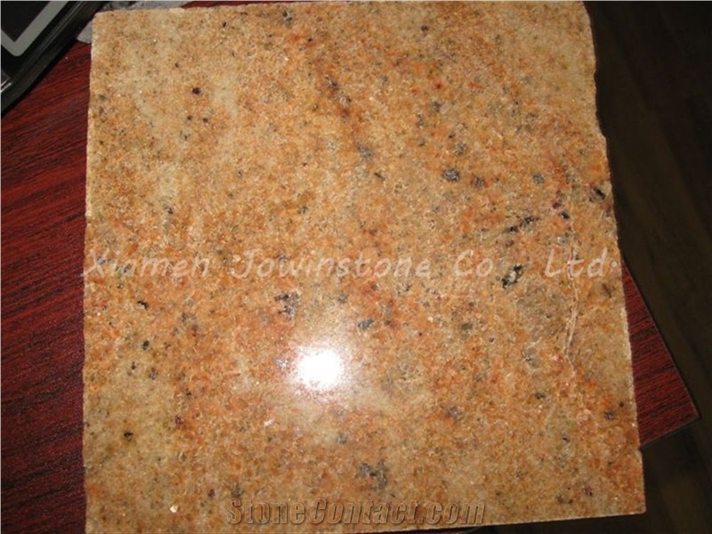 Polished Mardura Gold Granite Kitchen Top, Golden Indian Granite Kitchen Countertop