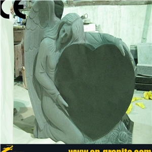 Angel Tombstone,Polished Tombstones Price,Heart Shape Granite Tombstones,Grey Granite Tombstone,China Cheap Granite Monuments