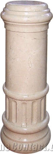 Beige Marble Columns for Outdoor Square Construction,Architectural Columns,Roman Columns Sets.