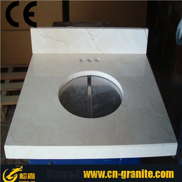 Beige Marble Stone Countertops,Table Top Basin,Beige Marble Stone Vanity Tops,Yellow Marble Stone Bathroom Countertops,Natural Beige Stone Bathroom Vanity Tops,China Cheap Beige Stone Bath Tops