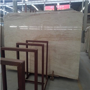 Beige Travertine Slabs Cut to Size for Floor Paving or Wall Cladding Tiles