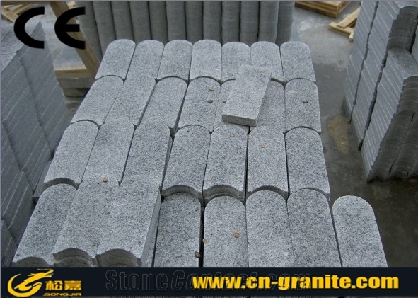 Black Granite Kerbstone,Flamed Curbstone,Factory Price for Sale,China Black Granite Side Stone