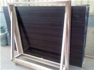 Black Wood Marble Slabs & Tiles Cut to Size for Floor Paving or Wall Cladding,Marble Pattern.