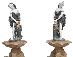 Carved Lady Fountain,Lady Water Fountain for Garden,Villa Exterior Decoration.