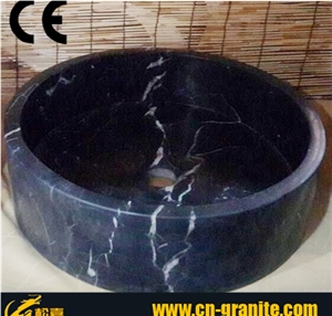 China Black Marble Stone for Basins and Wash Bowls