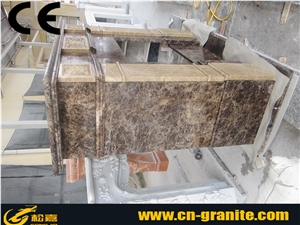 China Dark Emperador Marble Fireplace,Fireplace Mantel for Inner Decoration,Free Design and Carving