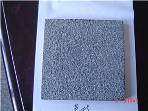 China Fuding G684 Black Basalt Bush Hammered Tiles for Floor Paving or Wall Cladding