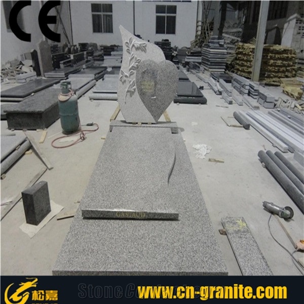 China G603 Granite Tombstone,Granite Guitar Headstones/Monuments,Memorial Monuments Granite Wholesale,China Granite Monuments,Granite Monument, Cemetery Headstones Tombstones,Grey Monument