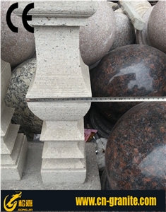 China Granite G681 Balusters,China Pink Granite Handrail Railing,China Cheap Pink Granite Balustrades,Balcony Railing Cover
