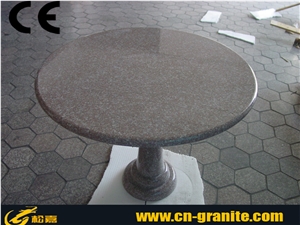 China Red Granite Stone for Table and Bench,Outdoor Table and Bench