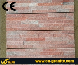 China Red Quartzite Cultured Stone, Wall Cladding, Exterior Wall Cladding, Interior Wood Wall Cladding