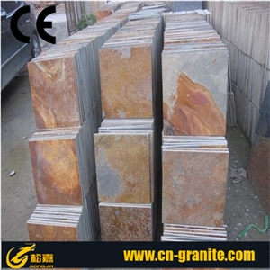 China Rusty Slate Tiles for Floor Paving or Wall Cladding,Paving Tiles,Flooring Pattern.