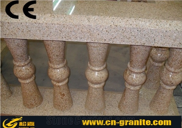 China Rusty Yellow Granite G682 Granite Polished Railing,China Yellow Granite Baluster,Balcony Railing Cover
