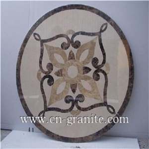 China Waterjet Medallions,Mosaic Medallion Tiles for Floor Covering,Round Medallions.