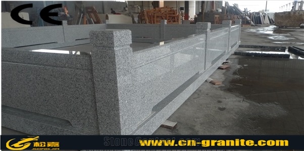 China White Granite Railing,China Granite Polished Baluster,Glass Balcony Railing for Interior and Exterior Decoration