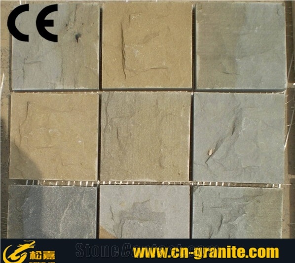 China Yellow Sandstone Floor Covering,Double Color Sandstone Pavers