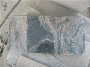 Chinese Multicolor Red Granite Tile for Floor Paving and Wall Cladding, Paving Stone Pattern