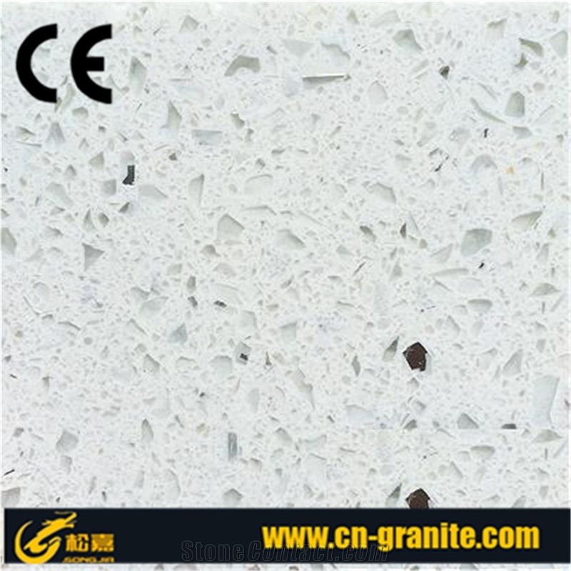 Crystallized Stone, White Quartz Stone Tile & Slab Solid Surfaces