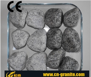 G359 White Granite Pebble & Gravel,Granite Grey Pebbles with Black Spots,Aggregates Stone for Garden Paving