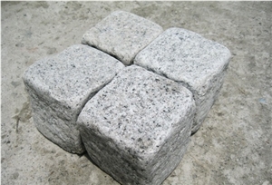 G603 Granite Driveway Paving Stone, Floor Covering, Cube Stone, Cobble Stone, Garden Stepping Pavements on Sale