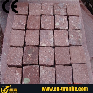 G666 Granite Cube Stone,Red Granite Paving Stone,China Red Granite Stone Paver,All Side Natural Split Finish Cobble Stone,Factory Of Cube Stone, Cheap Granite Paving Stone,10*10*10 Cube Stone