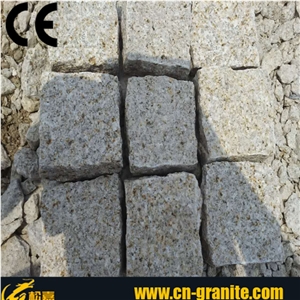 G682 Granite Paving Stone,Yellow Cube Stone,Cheap Granite Paving,Granite Cobble Stone,Rusty Cobble Stone,China Cheap Granite Cube Stone,All Side Natural Split Cube Stone,Tumbled Paving Stone