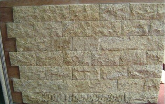 G682 Granite Split Wall Cladding Stone, Yellow Granite Pattern, Cultured Stone Paving Sets