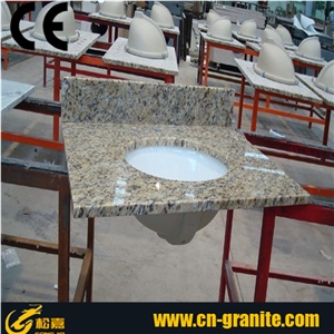 G682 Granite Vanity Tops,Integrated Bathroom Countertops,Rustic Stone Bathroom Countertops,Yellow Granite Stone Bathroom Vanity Tops,China Cheap Yellow Stone Countertops,G682 Custom Vanity Tops