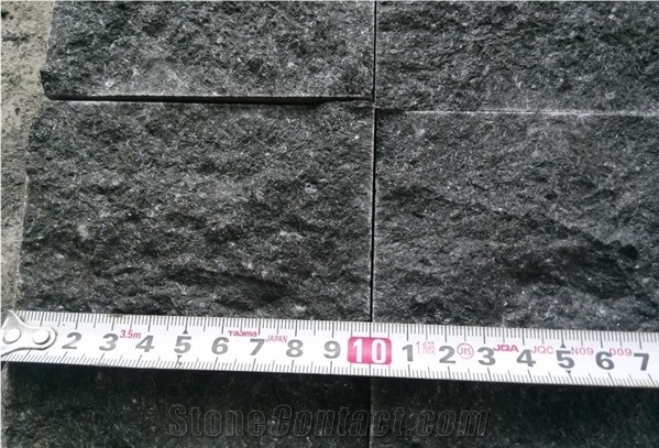 G684,Chinese Fuding Black,Pearl Black Granite Natural-Split Cube Stone