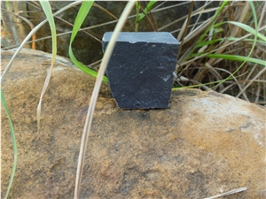 G684 Flamed Black Basalt Cobble Paving Stone/Cubes/Cobble Stone, Black Basalt Flamed Pavers, Landscaping Stone