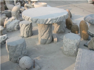 Granite Bench and Table Sets for Outdoor Furniture,Park or Garden Furniture Sets