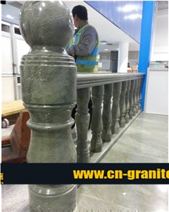 Green Granite Balustrade & Railing,Balcony Railing Designs,Prices Of Granite Balcony Railing,Outdoor Stair Railing